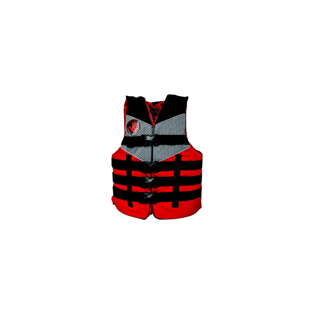 Body Glove 19289REDBLK4X6X Tweedle Nylon PFD, 4XL/6XL, Red -Modern Boat Sales & Service