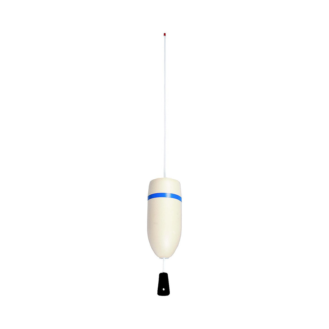 Taylor Mast Buoy - White With Blue Reflective Striping -Modern Boat Sales & Service
