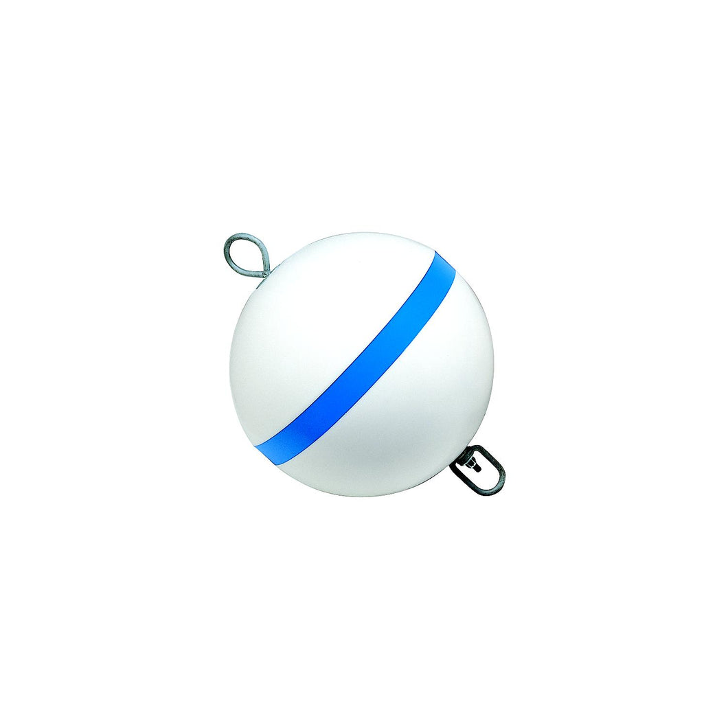 Taylor Traditional Sur-Moor Mooring Buoy - White With Blue Reflective Striping -Modern Boat Sales & Service