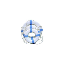 Taylor 17" Decorative Ring Buoy, White/Blue (Not a Life Saving Device) -Modern Boat Sales & Service