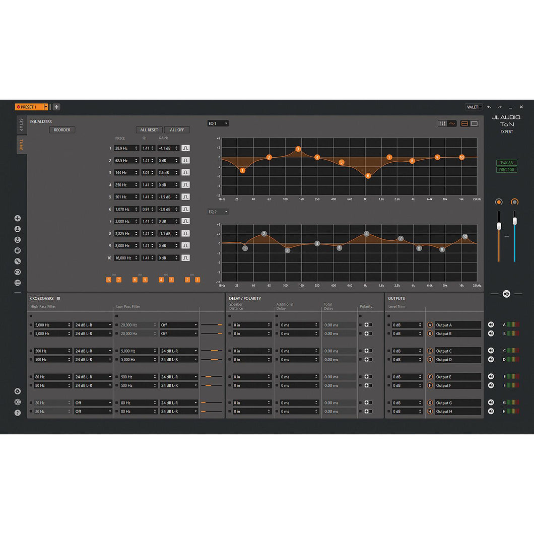 JL Audio 010-03166-00 TwKÂ® System-tuning DSP Processor with 8-input and 8-output Channels (TwK-88) Default Title -Modern Boat Sales & Service