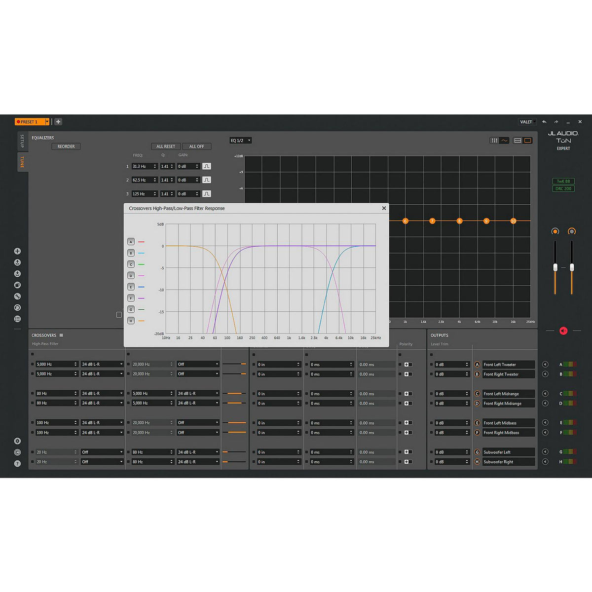 JL Audio 010-03166-00 TwKÂ® System-tuning DSP Processor with 8-input and 8-output Channels (TwK-88) -Modern Boat Sales & Service