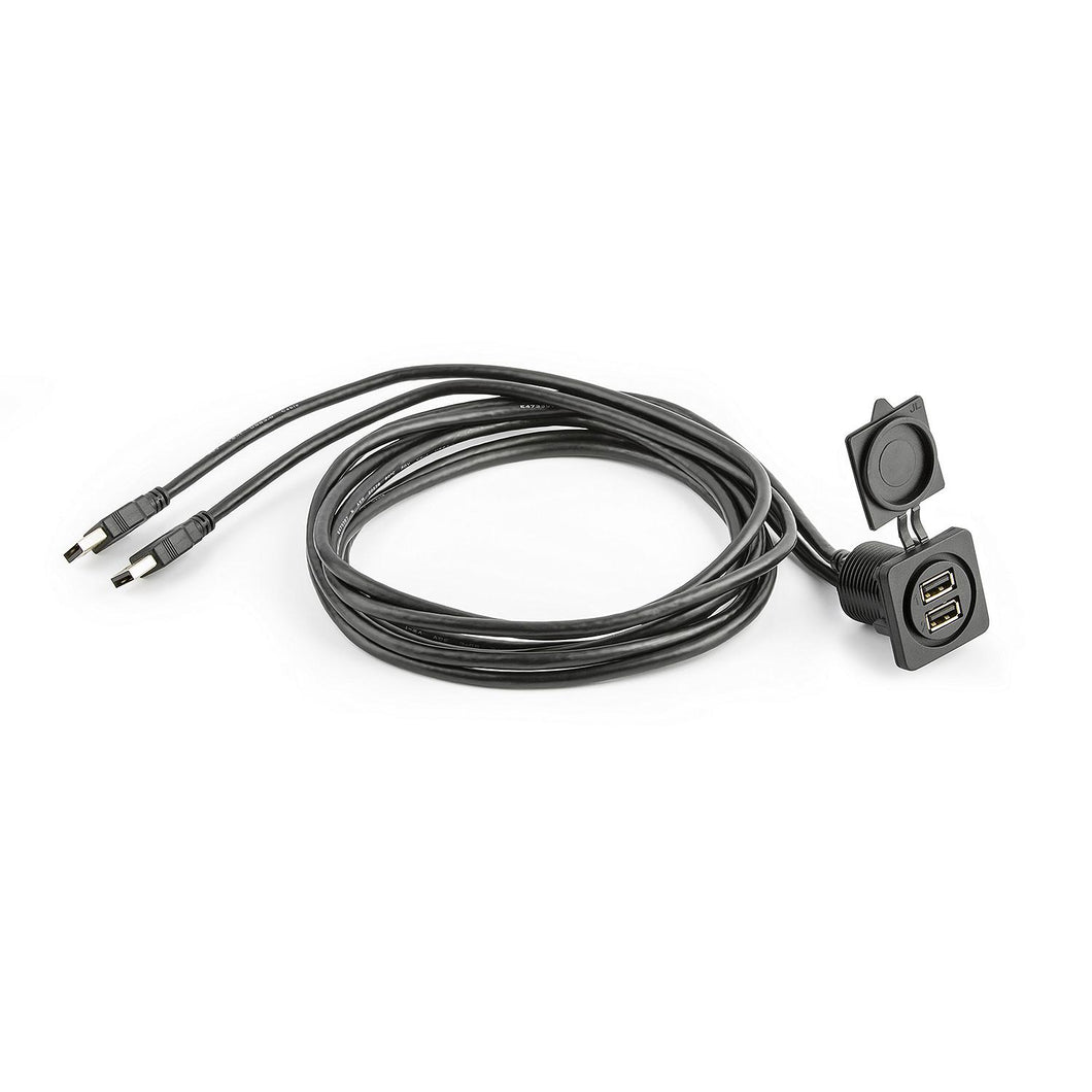 JL Audio 010-13678-00 Panel-Mount Audio Connector Dual USB Port for Panel-mounting (XMD-USB2X-PNL) -Modern Boat Sales & Service