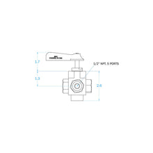 Groco FV-550L Bronze 5-Way Tank Selector Valve 1/2" Full Flow Default Title -Modern Boat Sales & Service