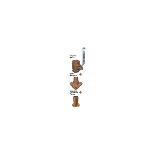 Groco IBV-F Bronze Flanged Adaptor For In-line Ball Valve to Thru-Hull -Modern Boat Sales & Service
