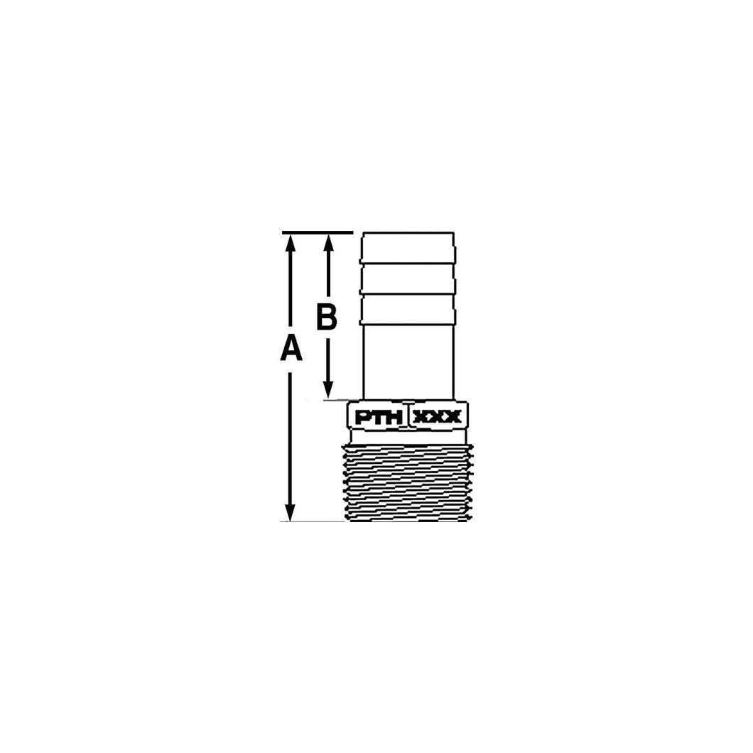 Groco PTH Bronze Standard Flow Pipe-To-Hose Adapter With NPT Thread Default Title -Modern Boat Sales & Service