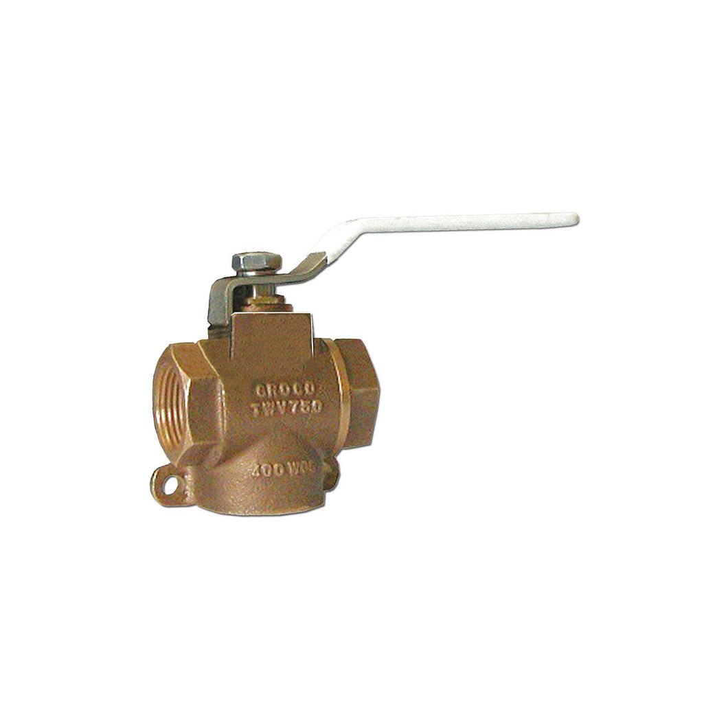 Groco TWV Bronze 3-Way Full Flow Valve -Modern Boat Sales & Service