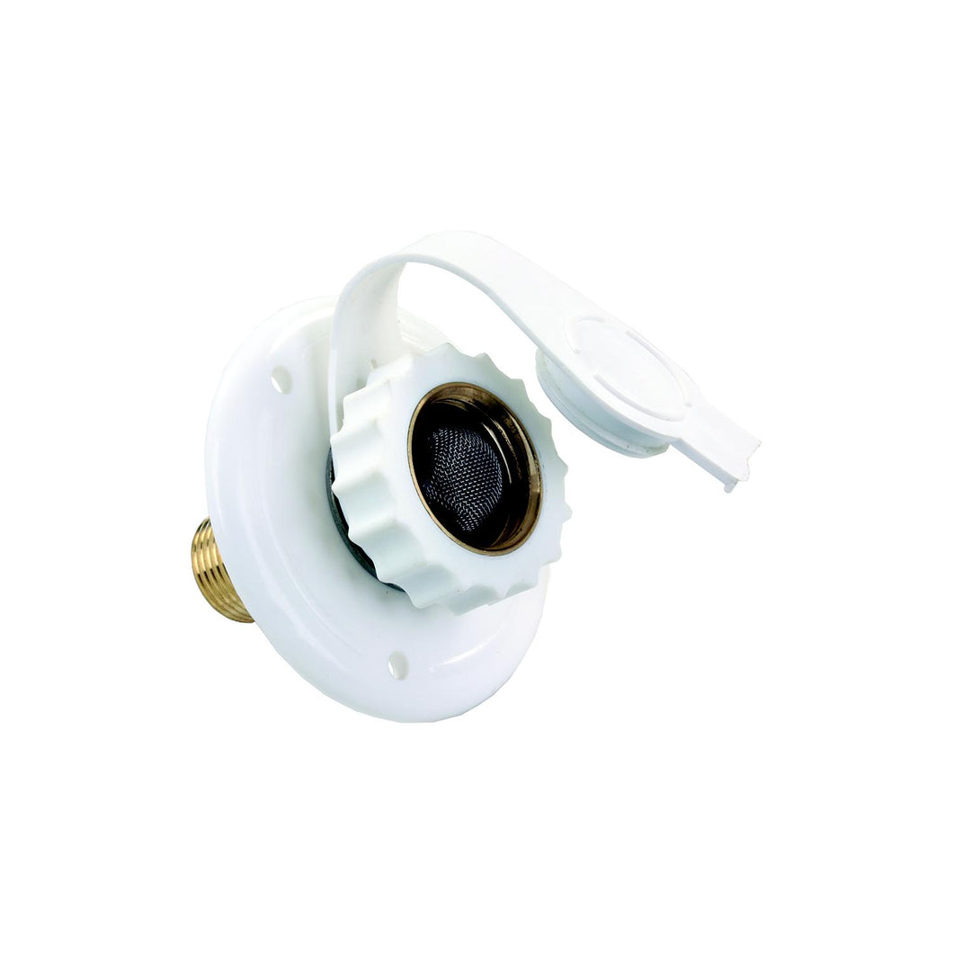 JR Products 62145 White Plastic RV City Water Flange -Modern Boat Sales & Service