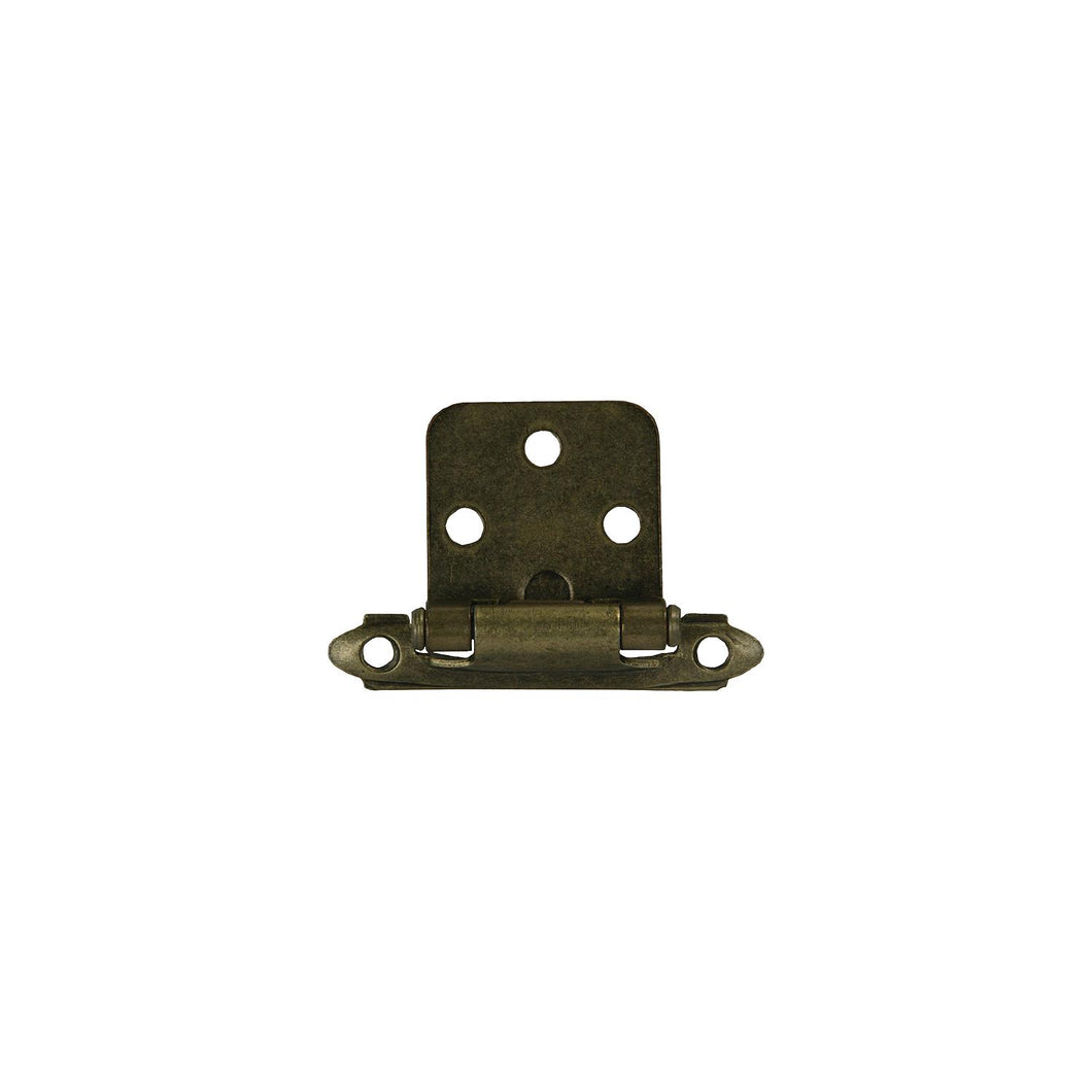 JR Products Self-Closing Flush Mount Hinge, Antique Brass -Modern Boat Sales & Service