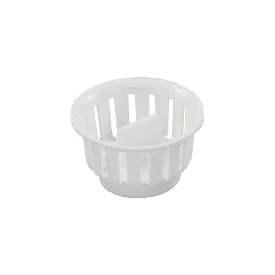 JR Products 95045 Threaded Plastic Strainer Basket, White -Modern Boat Sales & Service