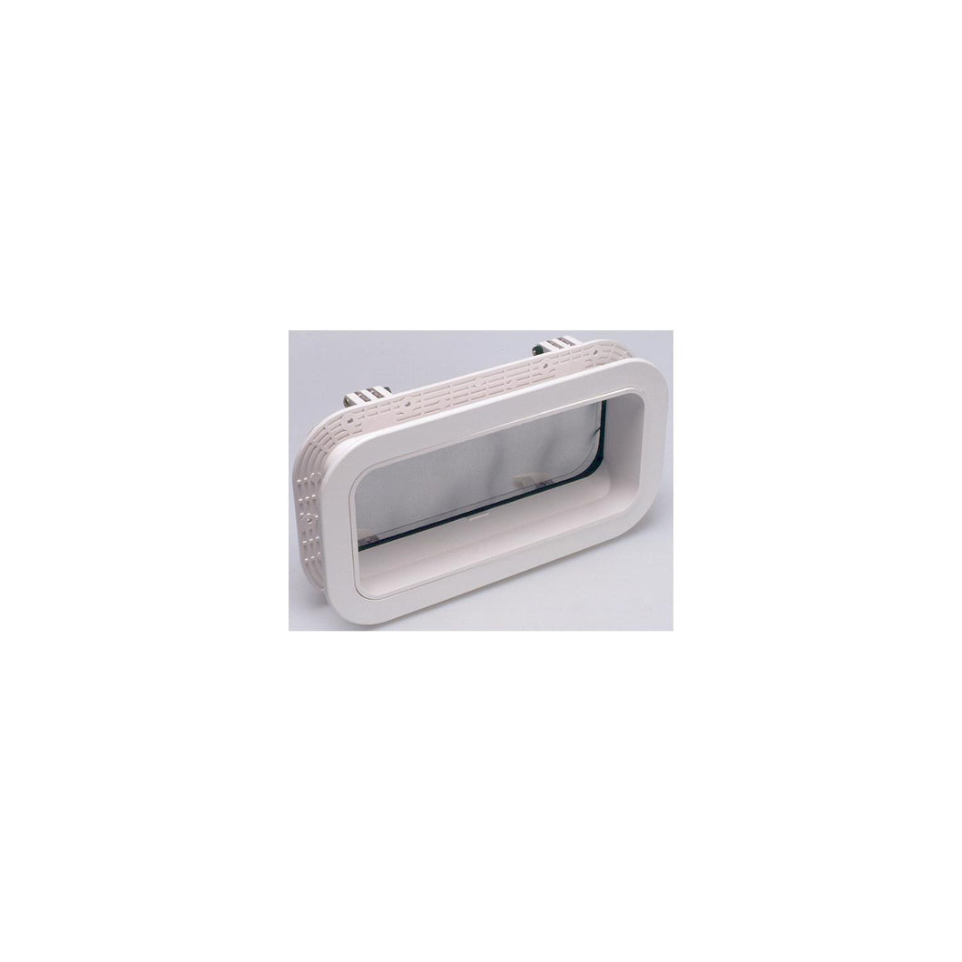 Beckson PO512-WC-10 Self-Drainâ„¢ Opening Port, White w/Clear Lens Default Title -Modern Boat Sales & Service