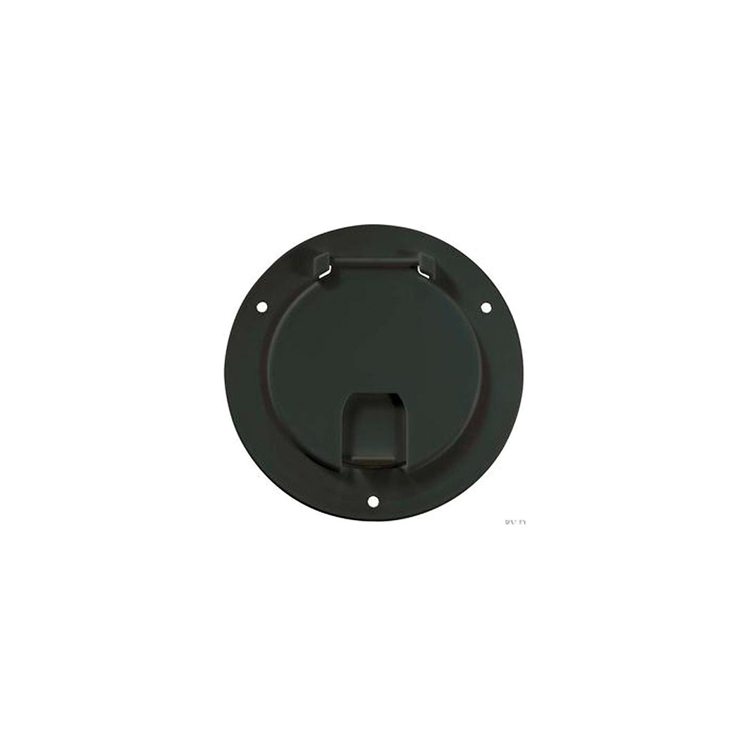 Deluxe Cable Hatch Round Black Finish-- 5.2