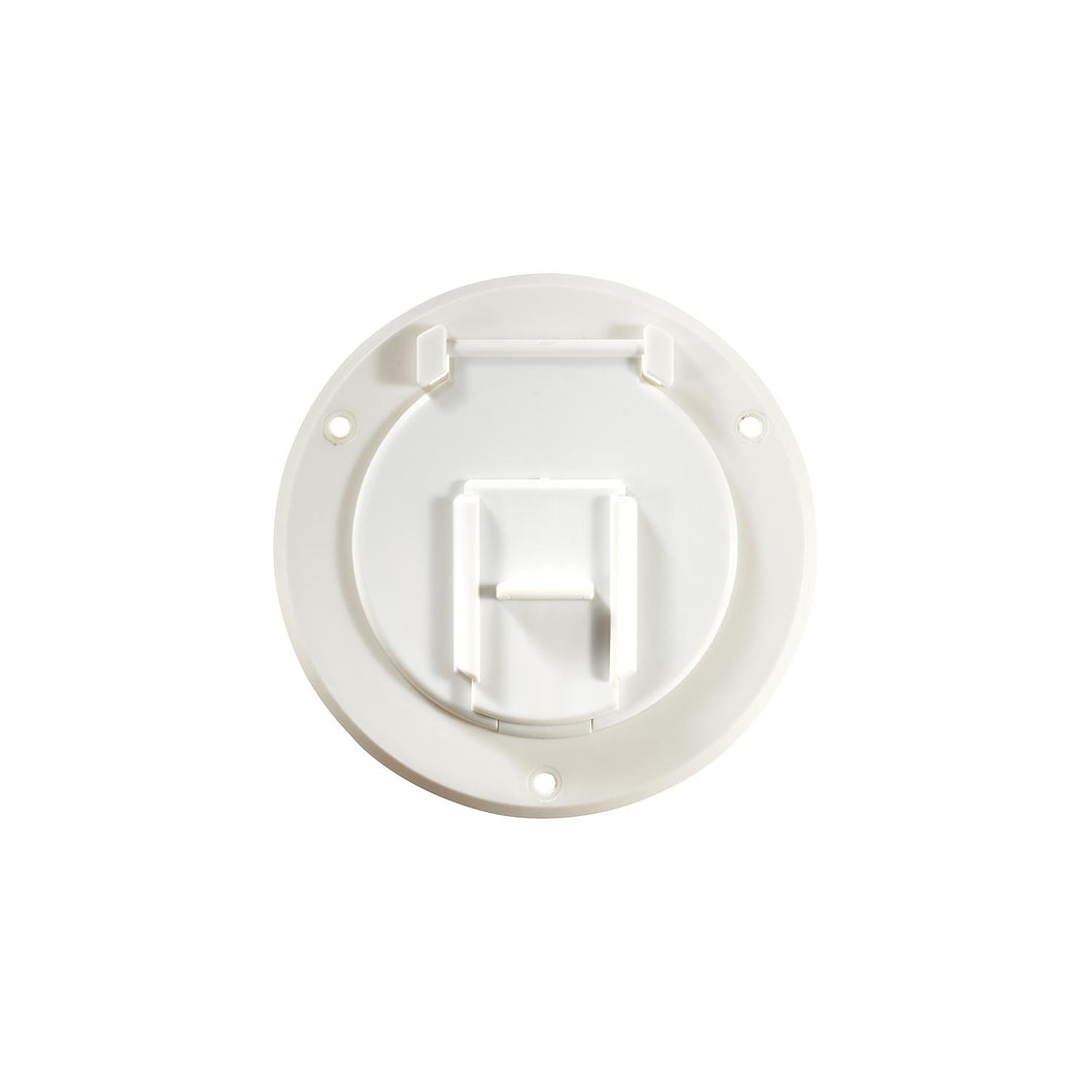 Basic Cable Hatch, Round, Polar White -- 4.3