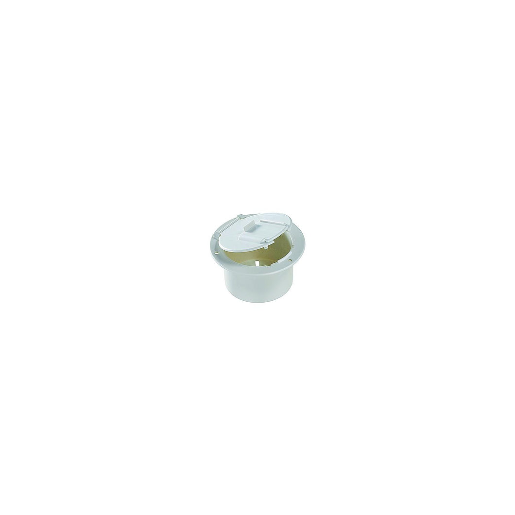 Low Profile Cable Hatch, Round, Polar White -- 4.6