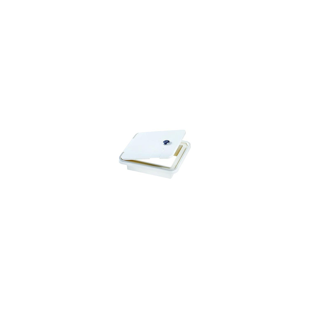 Locking Cable Hatch, Rectangular, Polar White -- 7.6