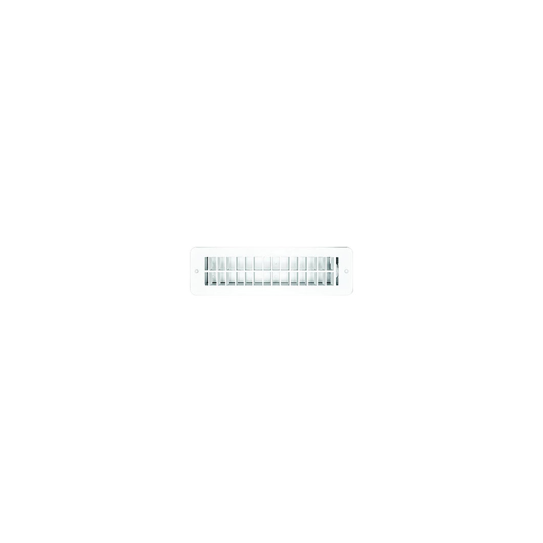 Vent Register, White, Plastic, Damp 2.25