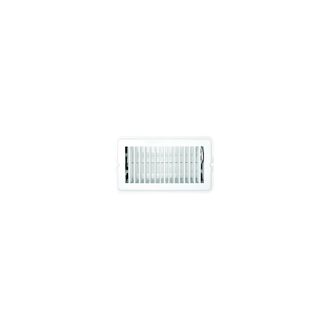 Vent Register, White, Metal, Damp 4