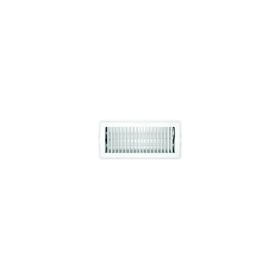 Vent Register, White, Metal, Damp 4