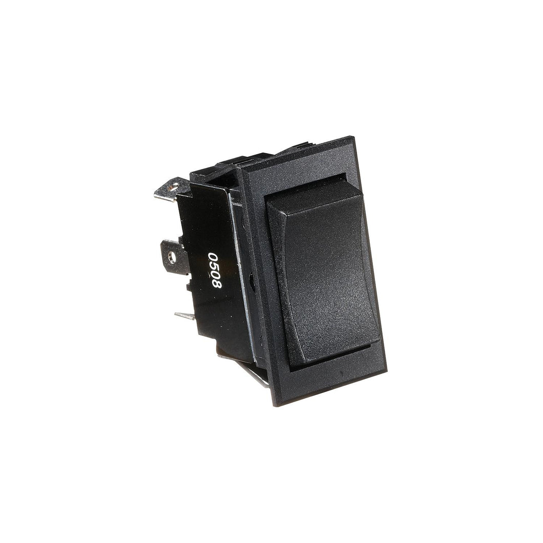 Black Rocker Switch-20 A, 6 Terminal, Momentary On/Off/Momentary On. Cut-Out 1.46