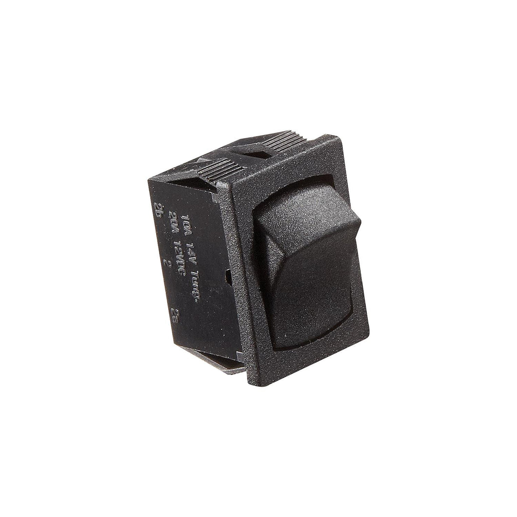Black Rocker Switch, 10 A, On/Off - SPST - Cut-Out .508