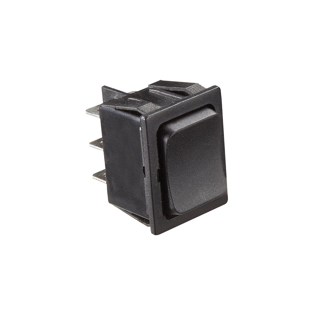 Black Rocker Switch, 5 A, Momentary On/Off Momentary On - DPDT - Cut-Out .872