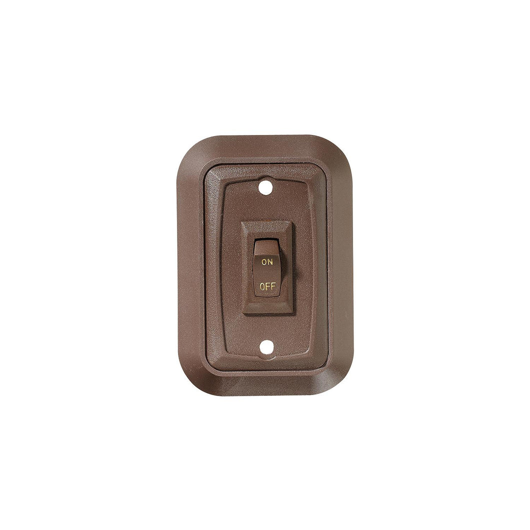 Wall Plate Switch, Brown, Single, 3.53