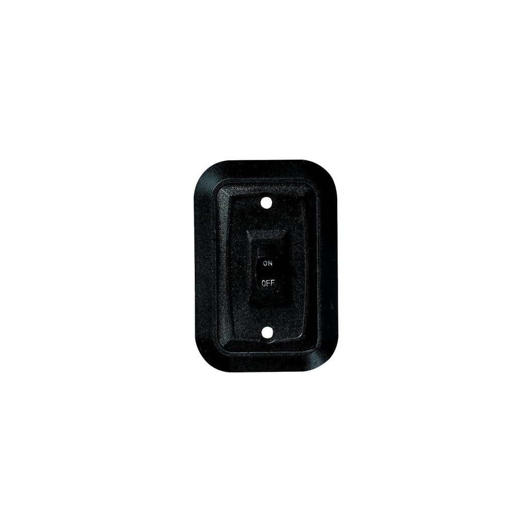 Wall Plate Switch, Black, Single, 3.53