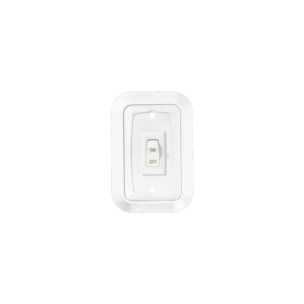 Wall Plate Switch, White, Single, 3.53