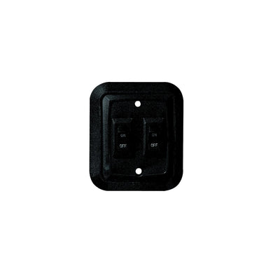 Wall Plate Switch, Black, Double, 3.53