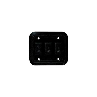 Wall Plate Switch, Black, Triple, 3.53