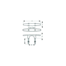 Sea-Dog 041856 Arch Stud Mount Stainless Steel Cleat, 6" Default Title -Modern Boat Sales & Service