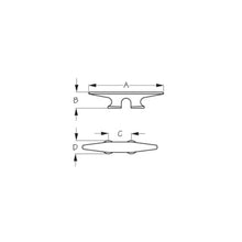 Sea-Dog 046048 Weldable Aluminum Cleat, 8" Default Title -Modern Boat Sales & Service