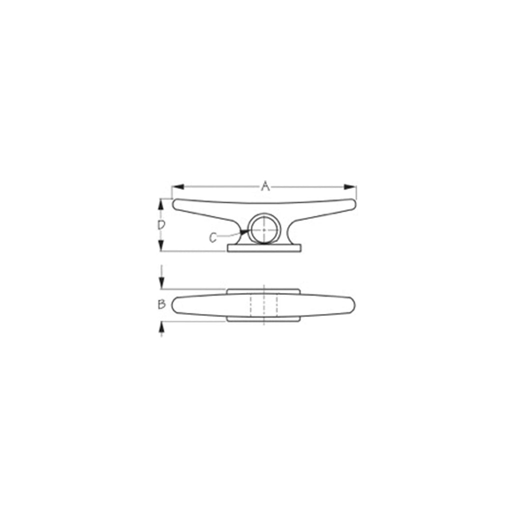 Sea-Dog 046210 Large Weldable Aluminum Cleat, 10