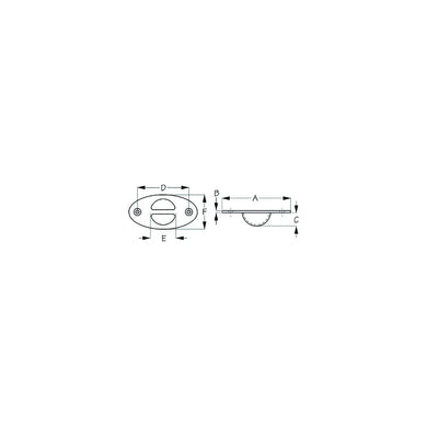 Sea-Dog 0761021 Recessed Anchor Point, A=4