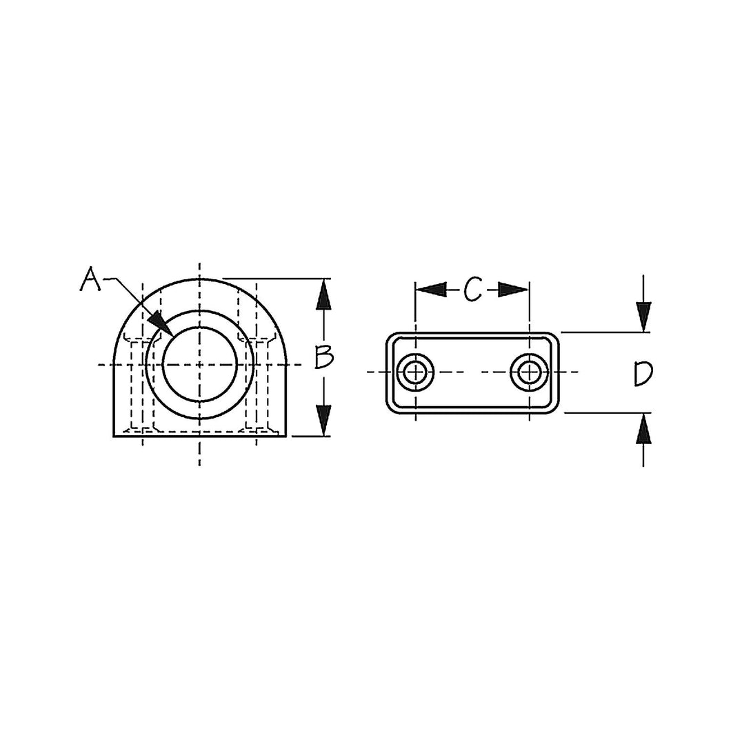 Nylon Fairlead w/Stainless Insert Default Title -Modern Boat Sales & Service