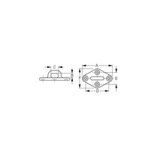 Stainless Diamond Eye Plate-3 -Modern Boat Sales & Service