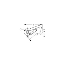 SeaDog 150128 Locking Asymmetrical Snap & Eye Insert, 316 Stainless Steel, 4-3/4" -Modern Boat Sales & Service