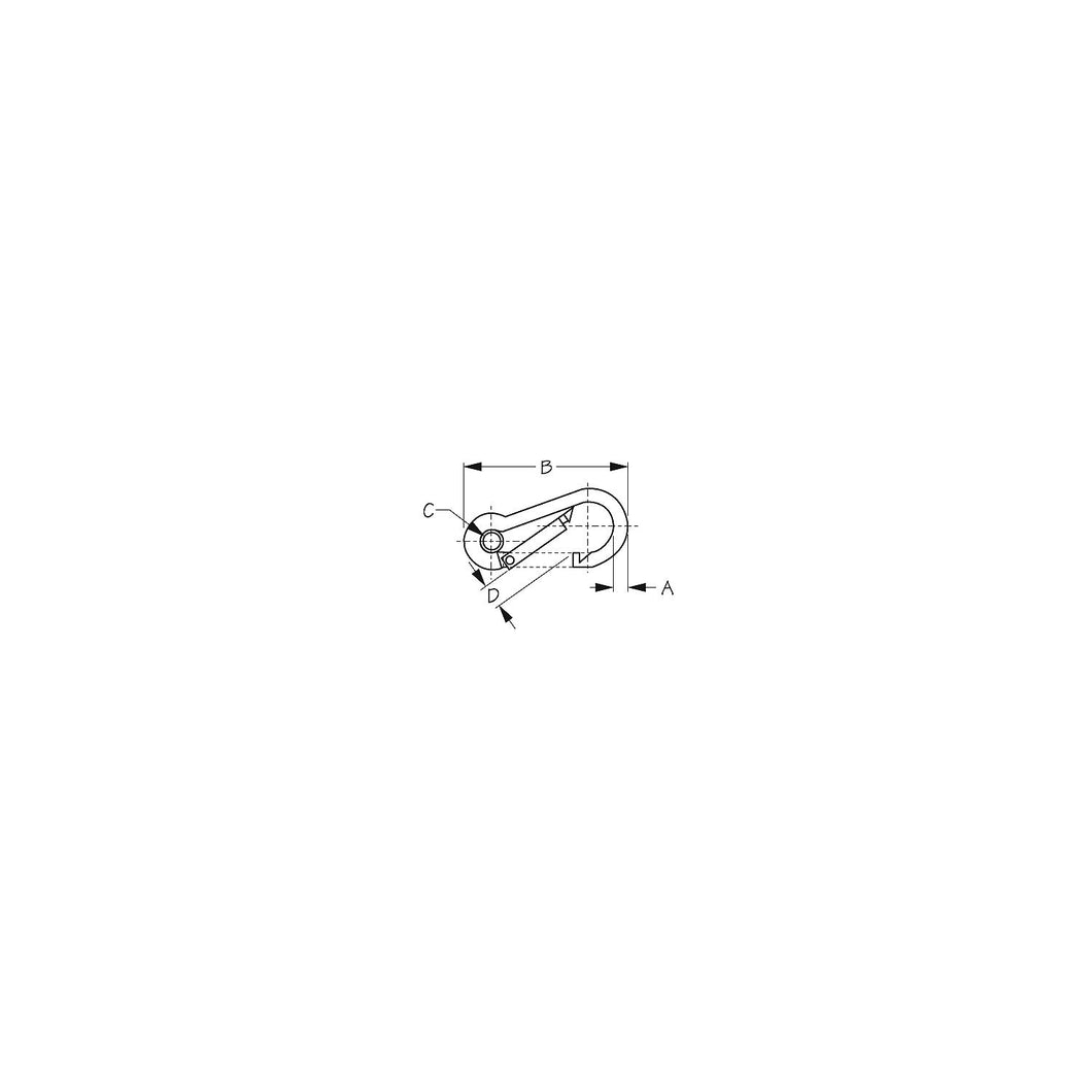 Snap Hook-SS w/Eye 3/8