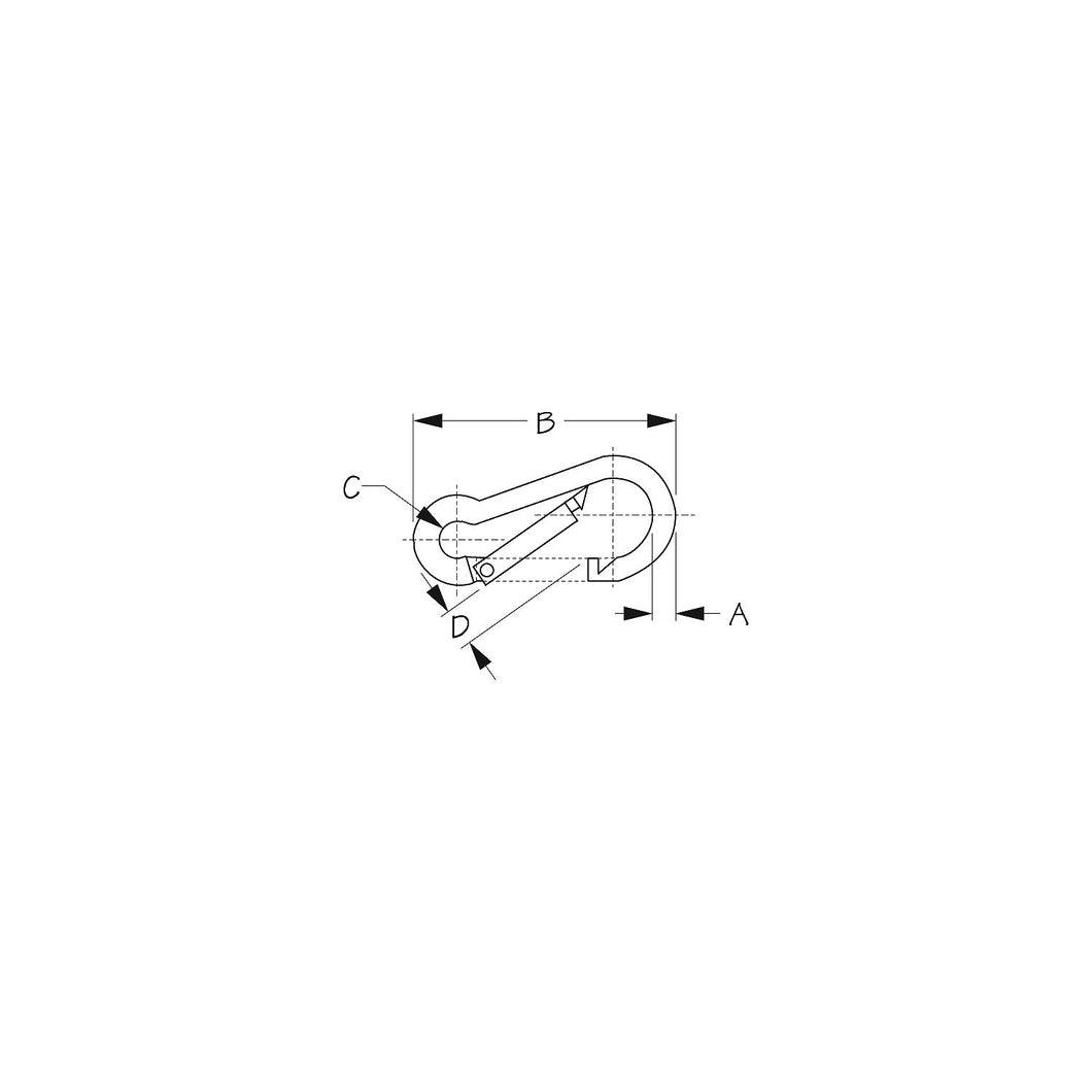 Sea-Dog 1561001 Galvanized Steel Snap, 3-15/16