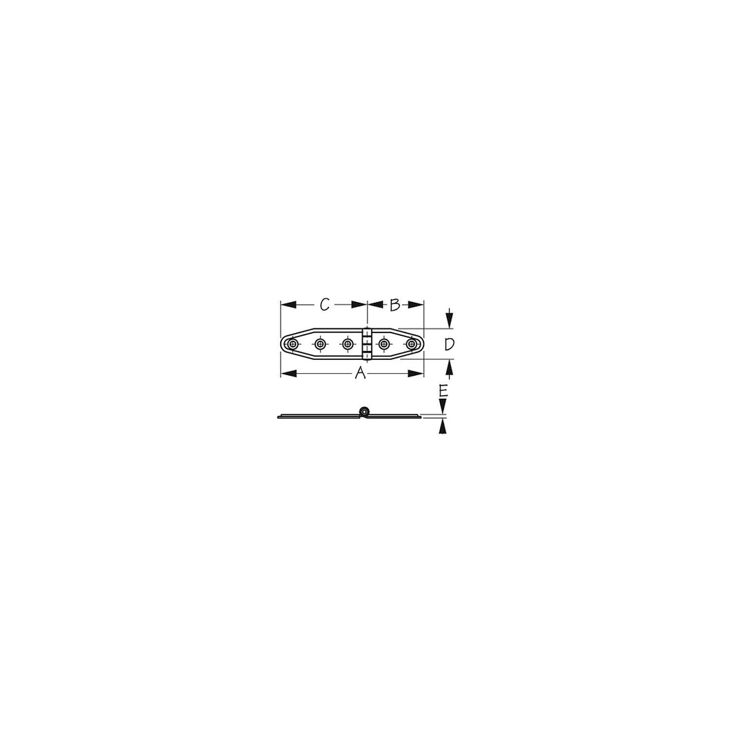 Stainless Strap Hinge 6-1/8