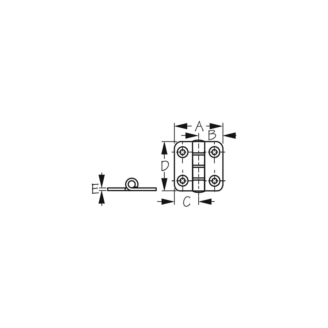 Hinge-Butt Stainl.1-1/2