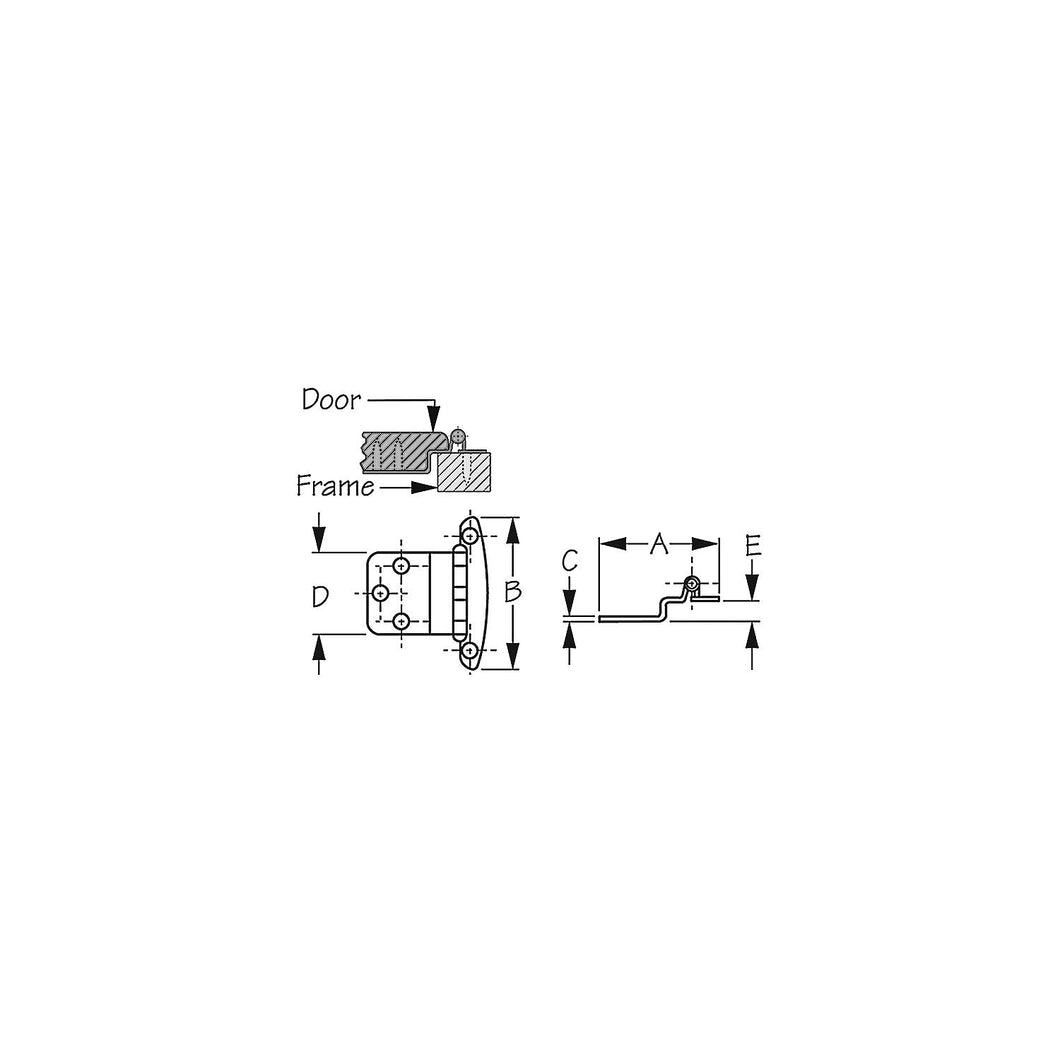 Sea-Dog 2019141 Semi-Concealed Stainless Hinges, Pr. Default Title -Modern Boat Sales & Service