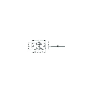Sea-Dog 2035301 Dampening Door Hinge, #8 FH, Weight= .11/ .22 A= 2-7/8