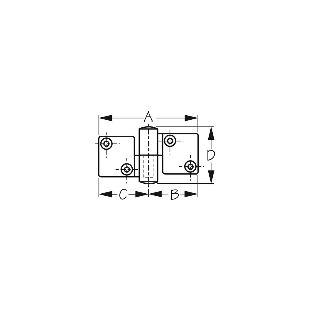SeaDog Take-Apart Hinge | Investment Cast 316 Stainless Steel | #10 Fastener | 3-1/2