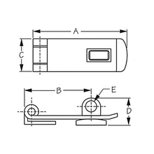 SeaDog 221135 Heavy Duty Swivel Hasp Flush Style | 304 Stainless Steel | #8 Fastener | 3-1/8" x 1-1/8" Default Title -Modern Boat Sales & Service