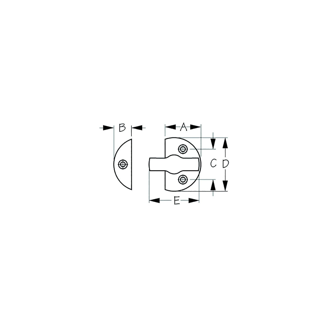 Sea-Dog 2223601 Door Stop Button, A=1-3/16