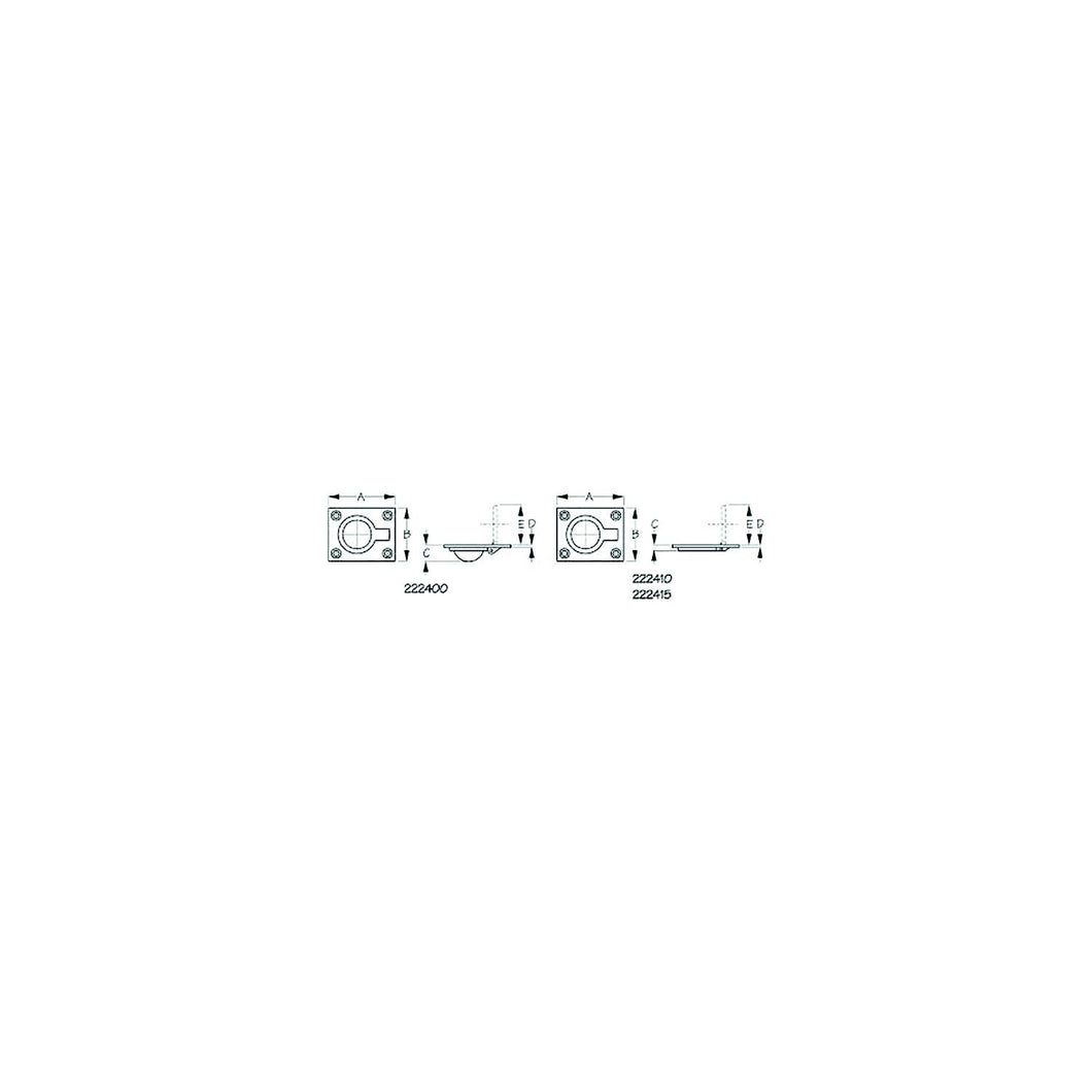 Sea-Dog 2224001 Ring Pull, Chrome, A: 1-7/8