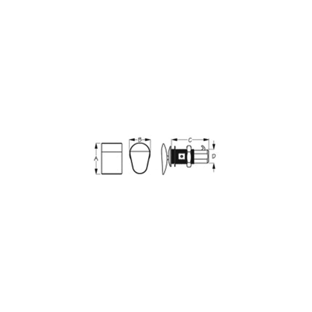 Seadog 225400-1 Push Button Cabinet Latch, Oval Default Title -Modern Boat Sales & Service