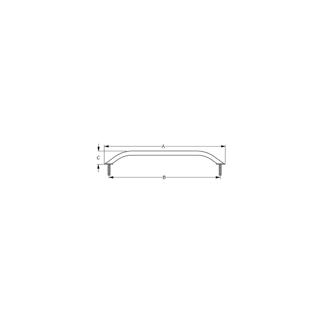 SeaDog 254212 Stud Mount Flanged Grab Rail, Stainless, 13-1/2