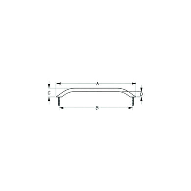 Sea-Dog 2546031 Stud Mount Handrail, Tube: 3/4